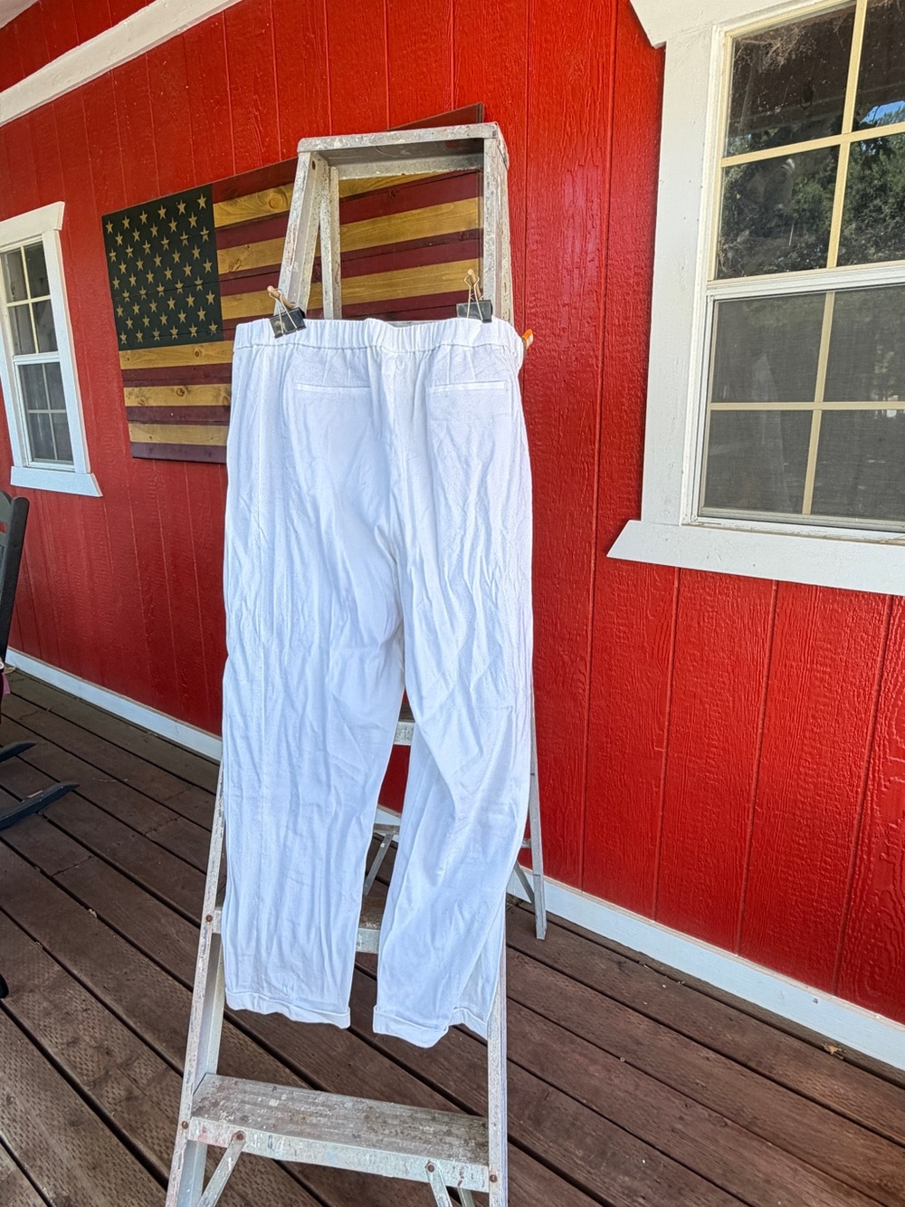 NWT J.Jill Linen Stretch Pull-On Pants – White, Women’s 2X | Summer Trousers - Picture 3 of 7